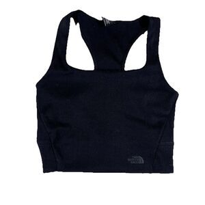 The North Face Ruby Hill Rib Knit Black Cropped Tank Top Shirt Women's Medium